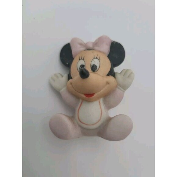 2-Vintage Disney Baby Minnie And Mickey Mouse in Pink Ornament Sri Lanka 2" - Picture 4 of 14